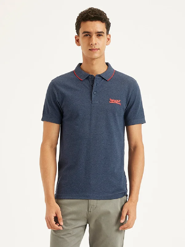 Men's Solid Slim Fit Polo T-Shirt