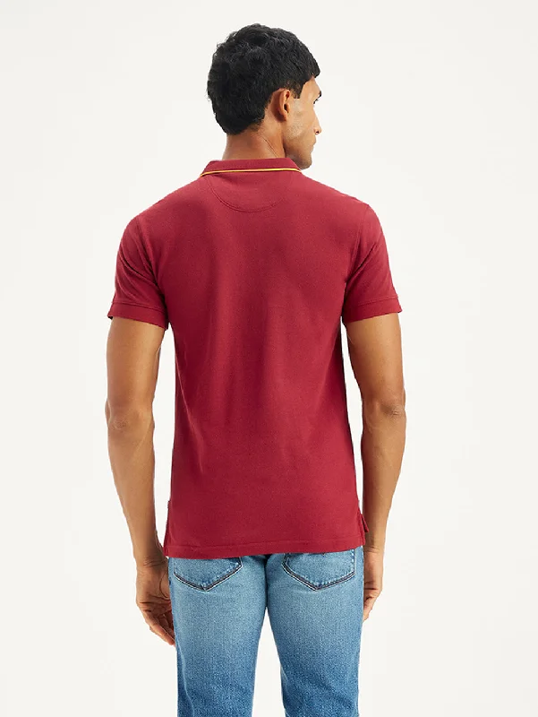 Men's Solid Slim Fit Polo T-Shirt