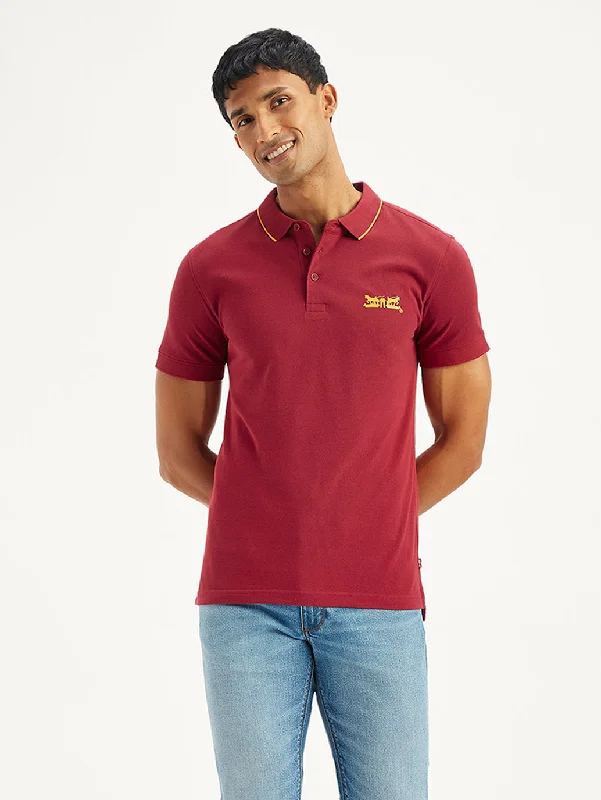 Men's Solid Slim Fit Polo T-Shirt