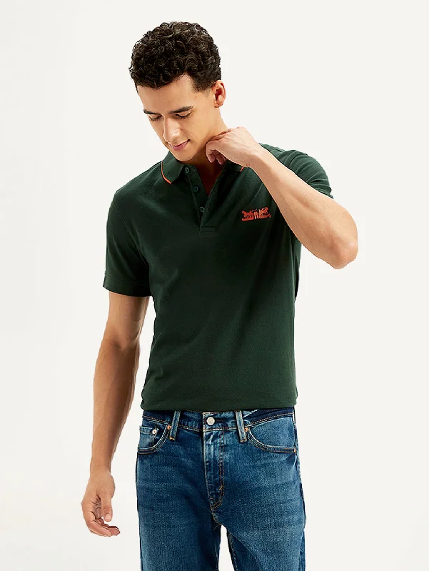 Men's Solid Slim Fit Polo T-Shirt