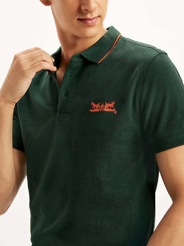 Men's Solid Slim Fit Polo T-Shirt