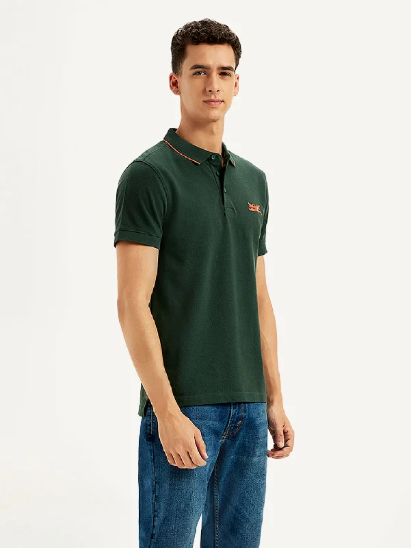 Men's Solid Slim Fit Polo T-Shirt