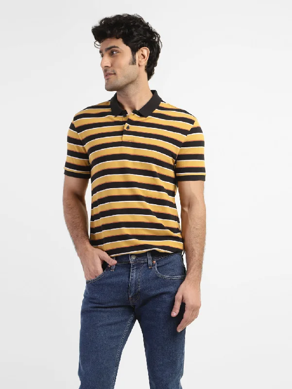 Men's Striped Polo T-shirt