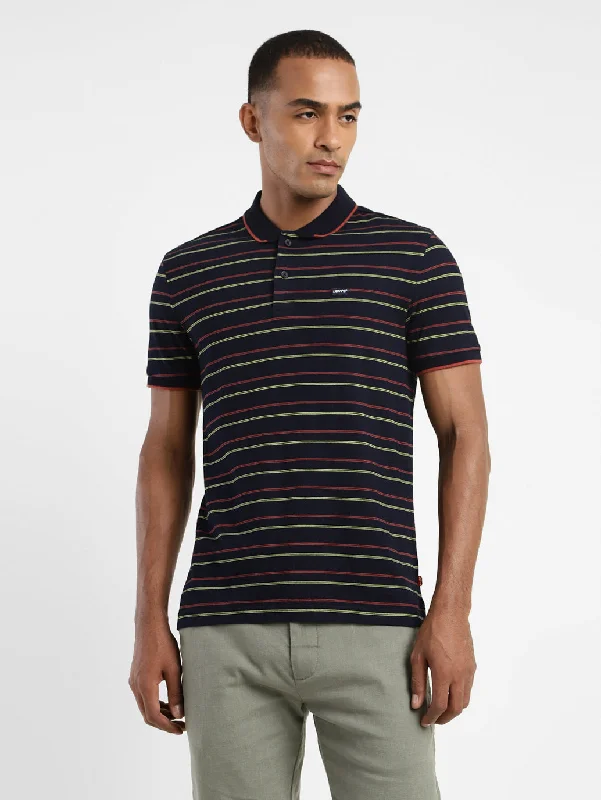 Men's Striped Polo T-shirt