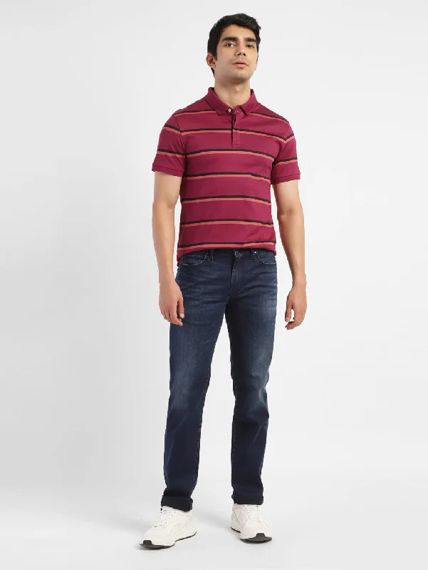 Men's Striped Slim Fit Polo T-shirt