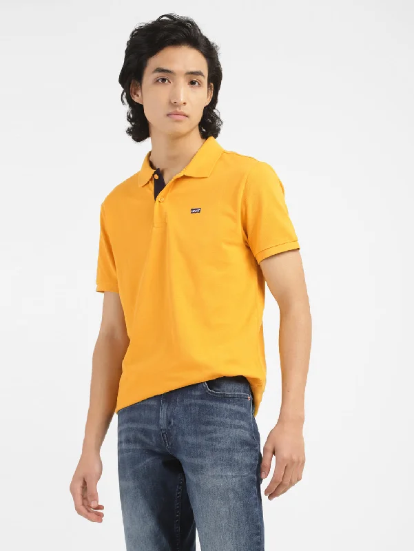 Men's Yellow Polo Collar T-Shirt