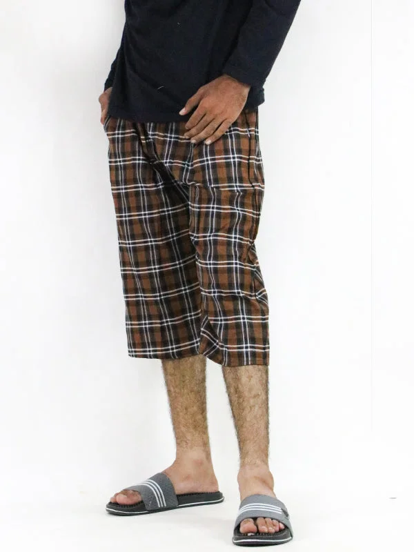 Men's 3-QTR Short Multicolor Checks