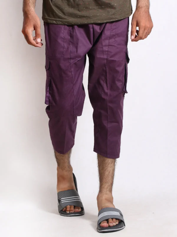 MS26 Men's Cargo 3-QTR Short Dark Purple