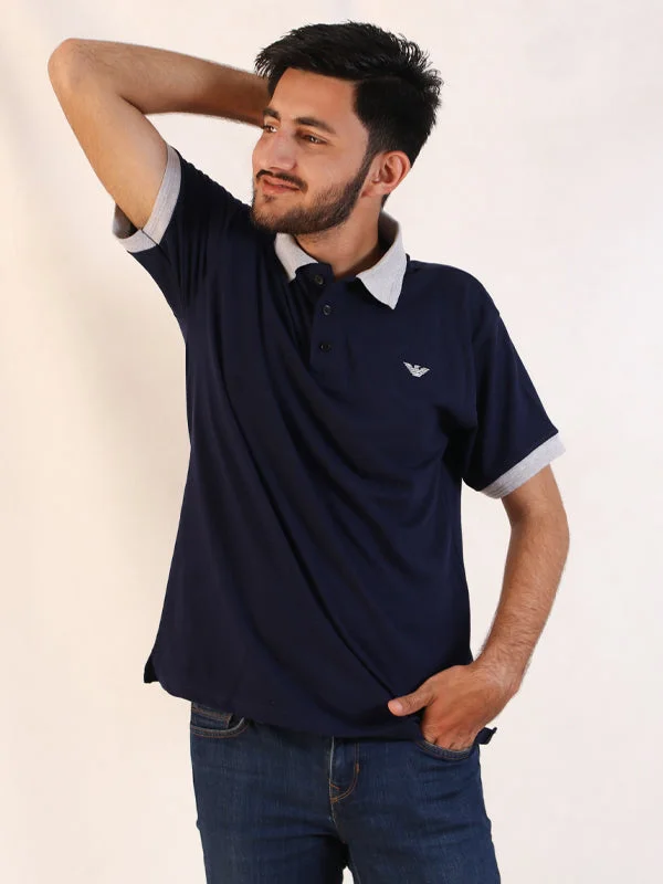 SN Men's Polo T-Shirt Navy Blue