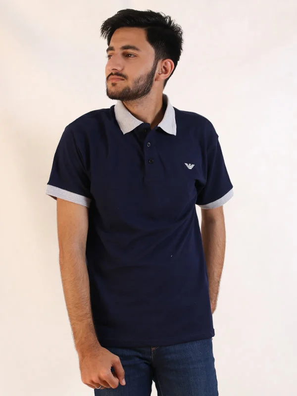 SN Men's Polo T-Shirt Navy Blue