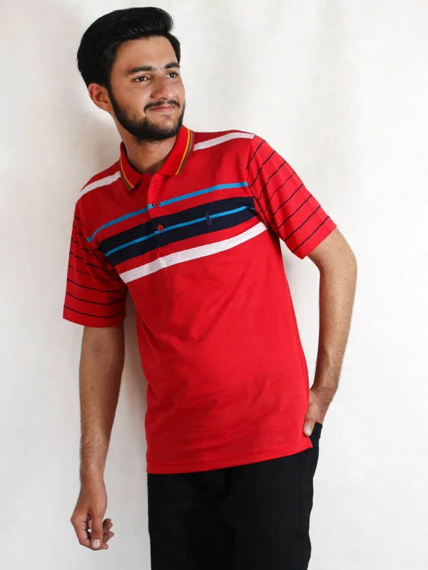 AM Men's Polo T-Shirt Red