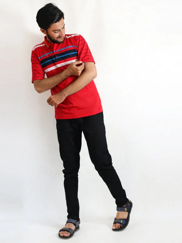 AM Men's Polo T-Shirt Red