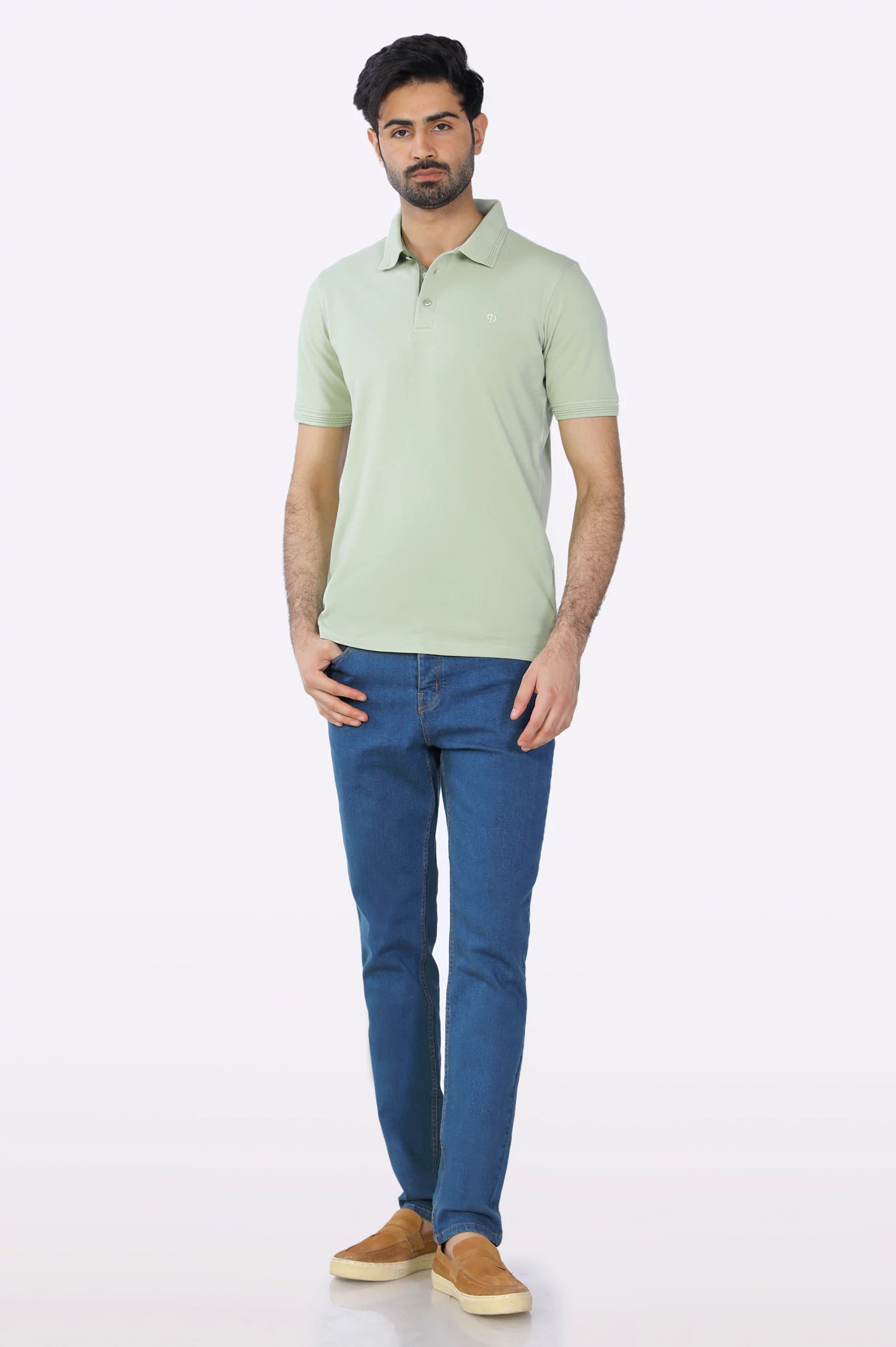 Jacquard Collar Polo