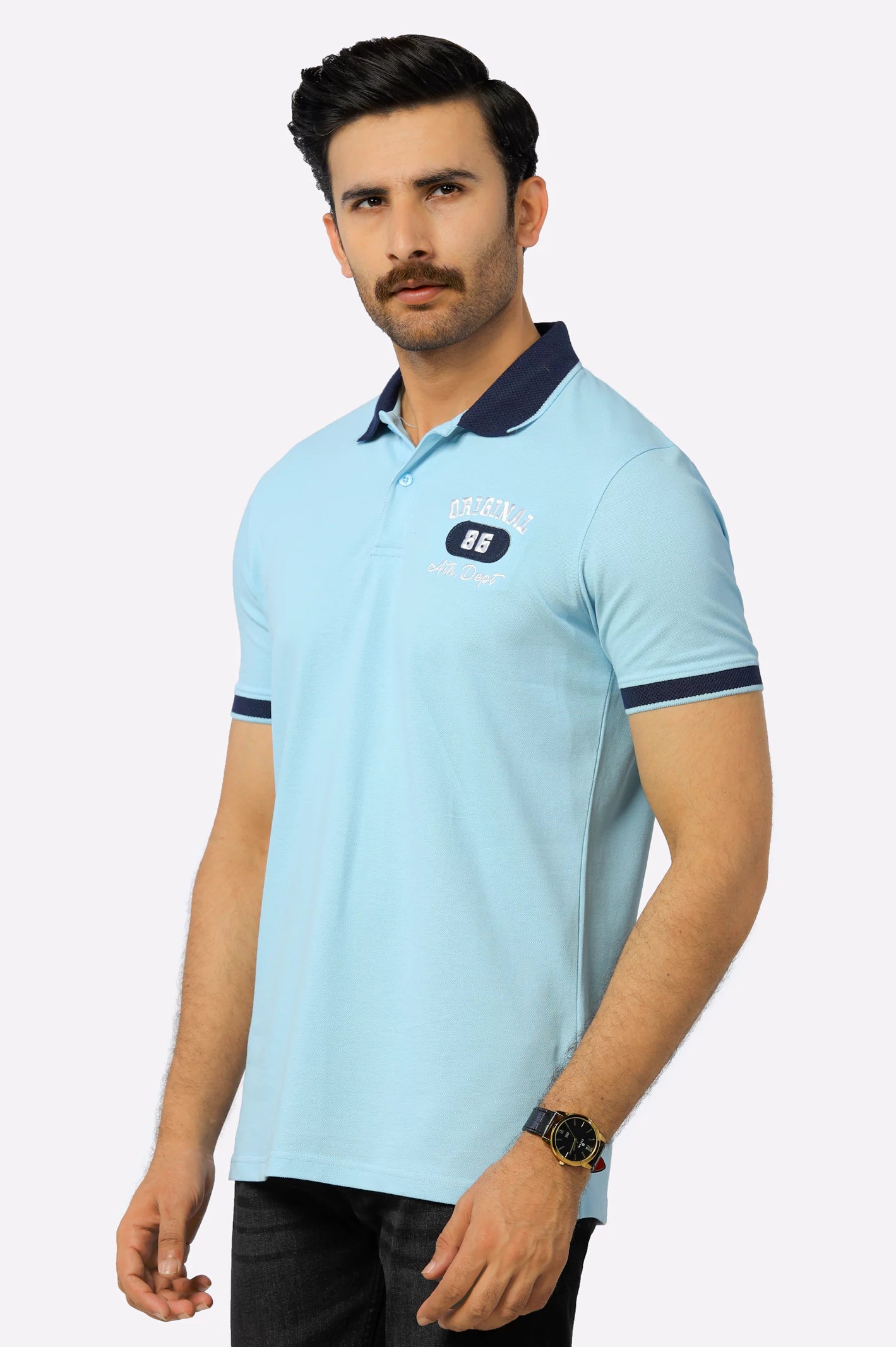 Sky Blue Basic Polo