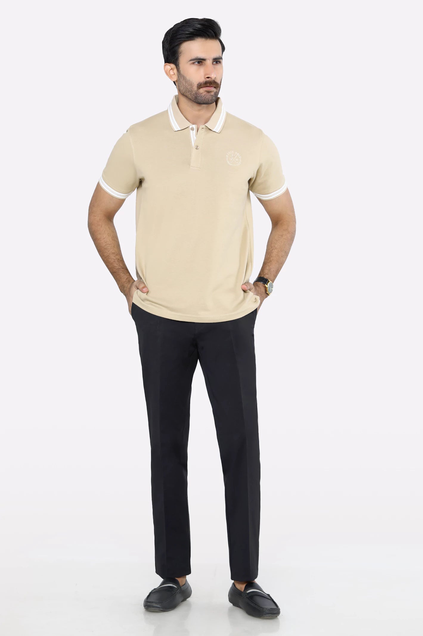 Jacquard Collar Polo