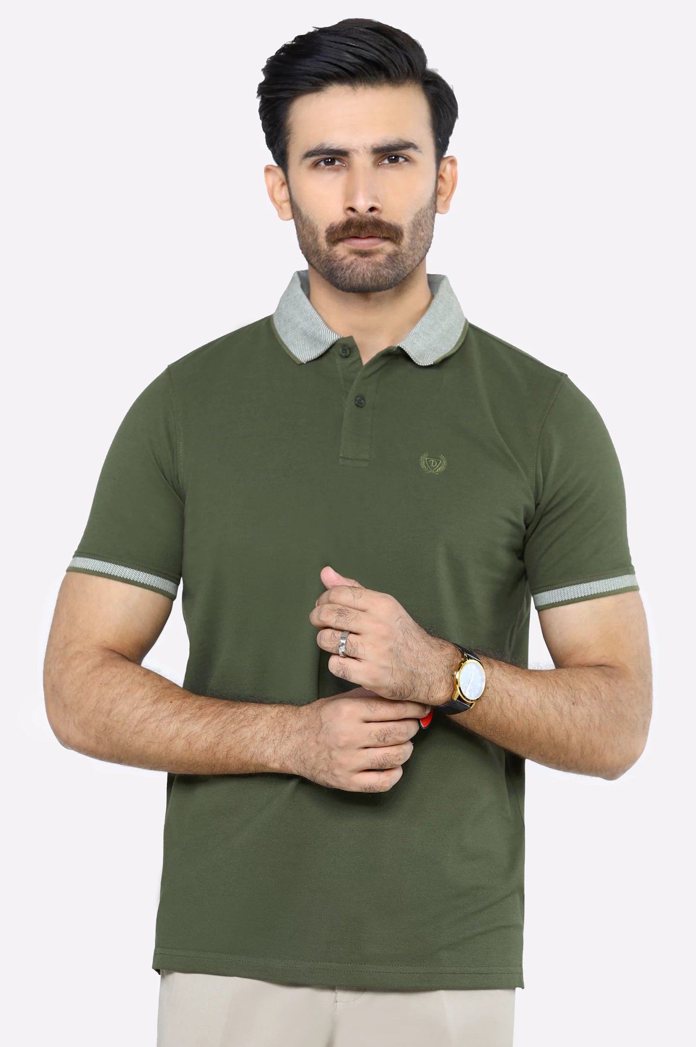 Jacquard Collar Polo