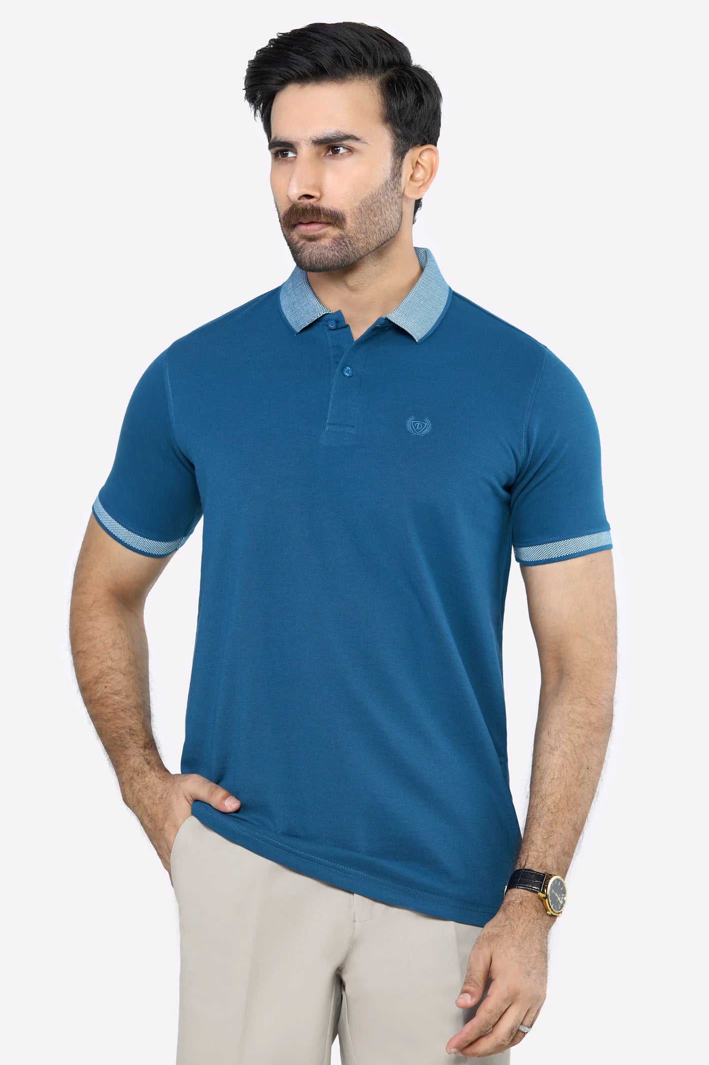 Jacquard Collar Polo