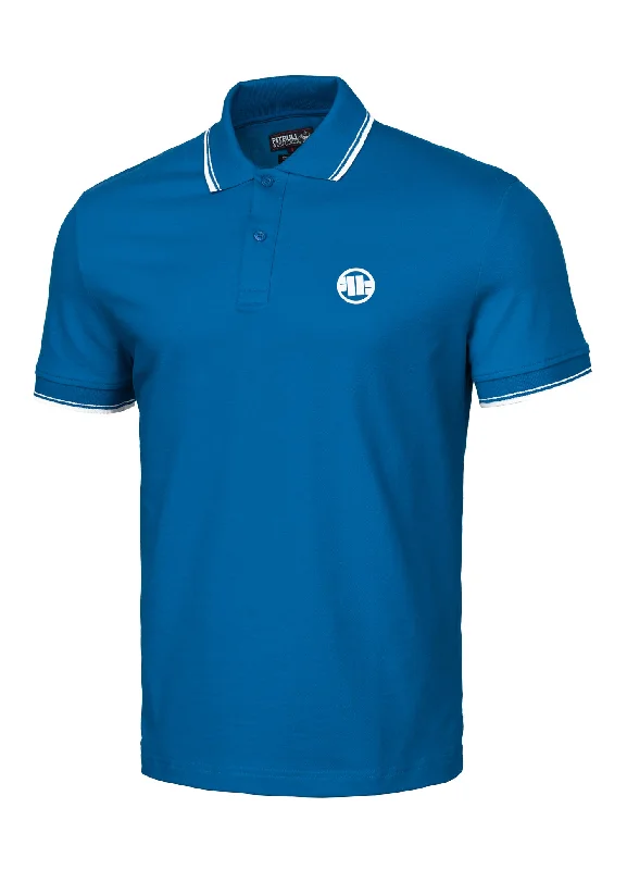 PIQUE STRIPES REGULAR Blue Polo T-shirt