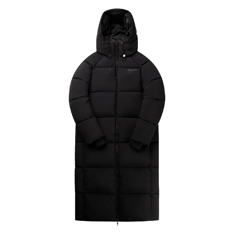 Black Relaxed Long Puffer