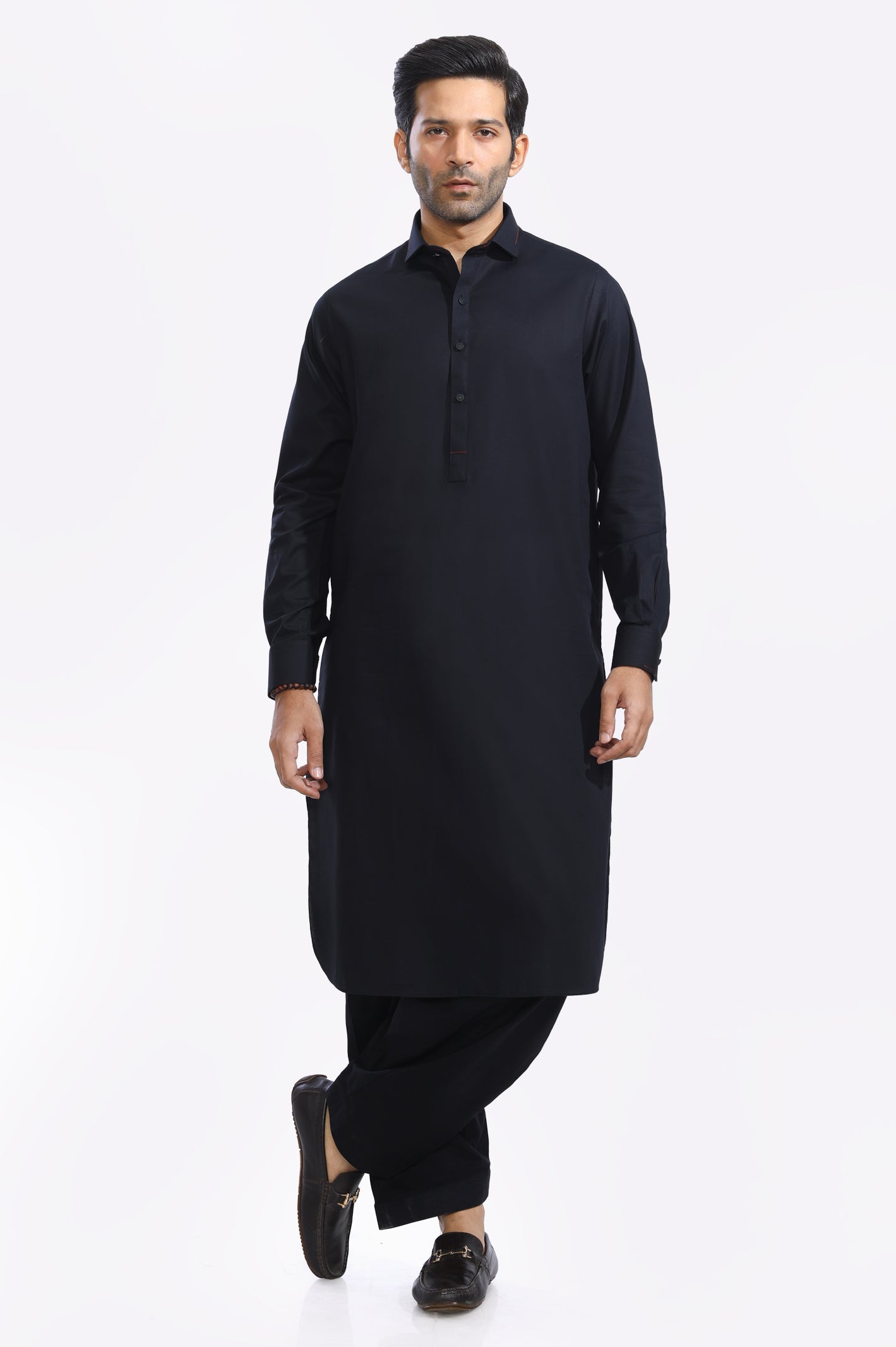 Black Cotton Shalwar Kameez