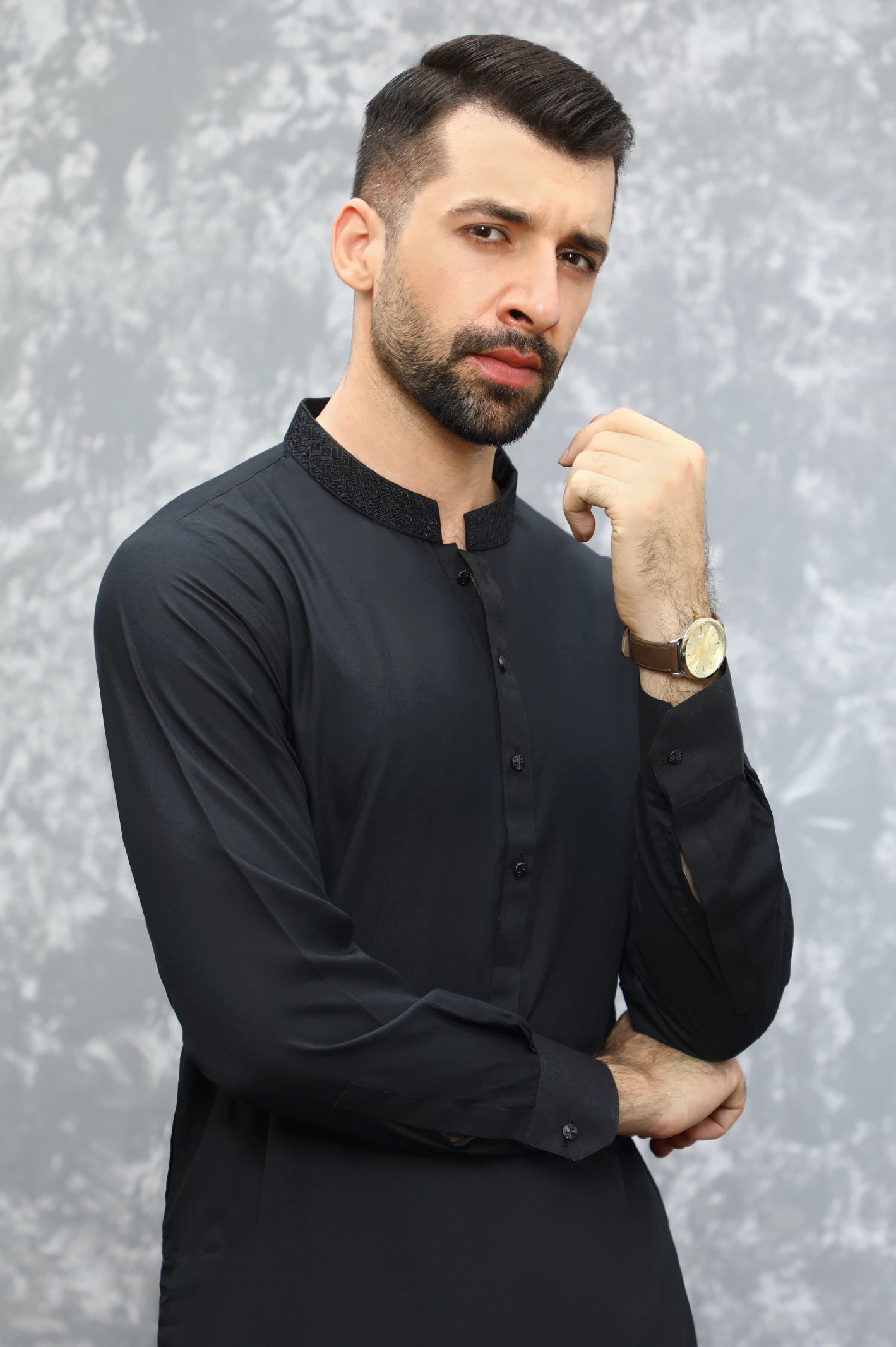 Black Wash & Wear Shalwar Kameez