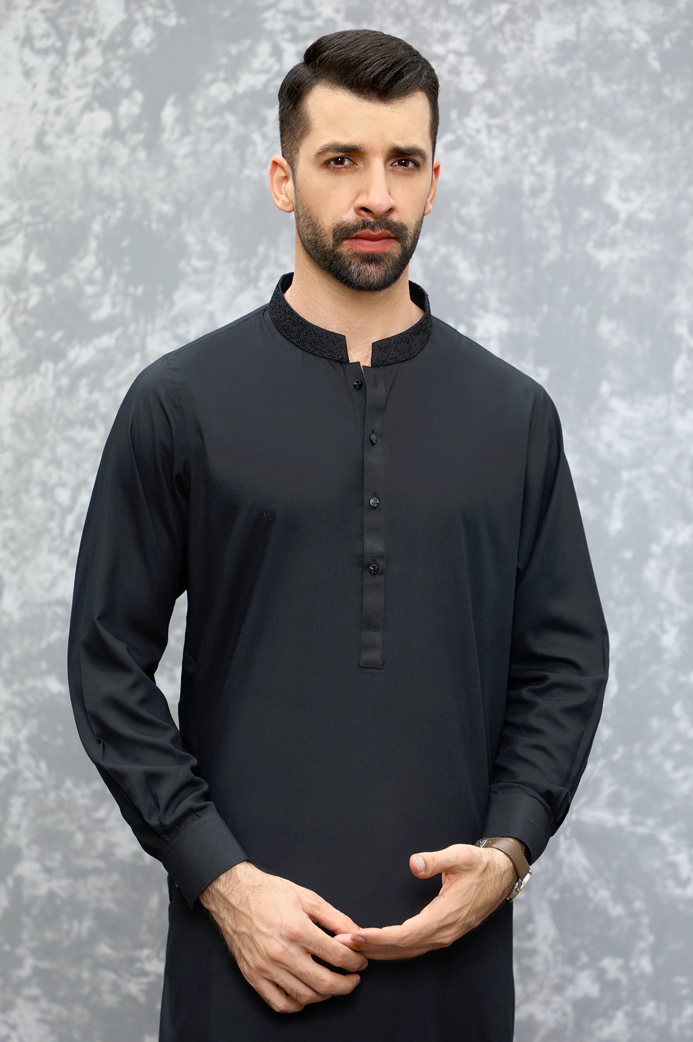 Black Wash & Wear Shalwar Kameez