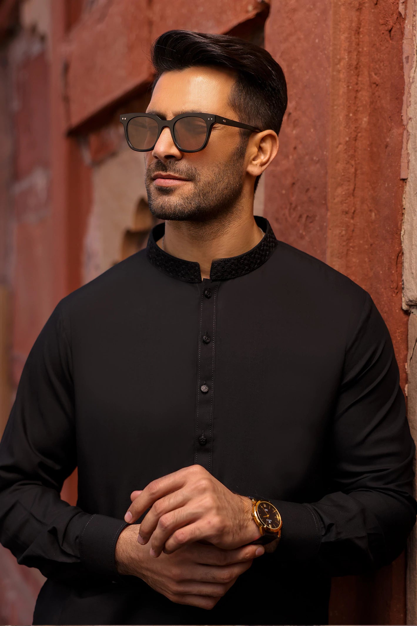 Black Wash & Wear Shalwar Kameez