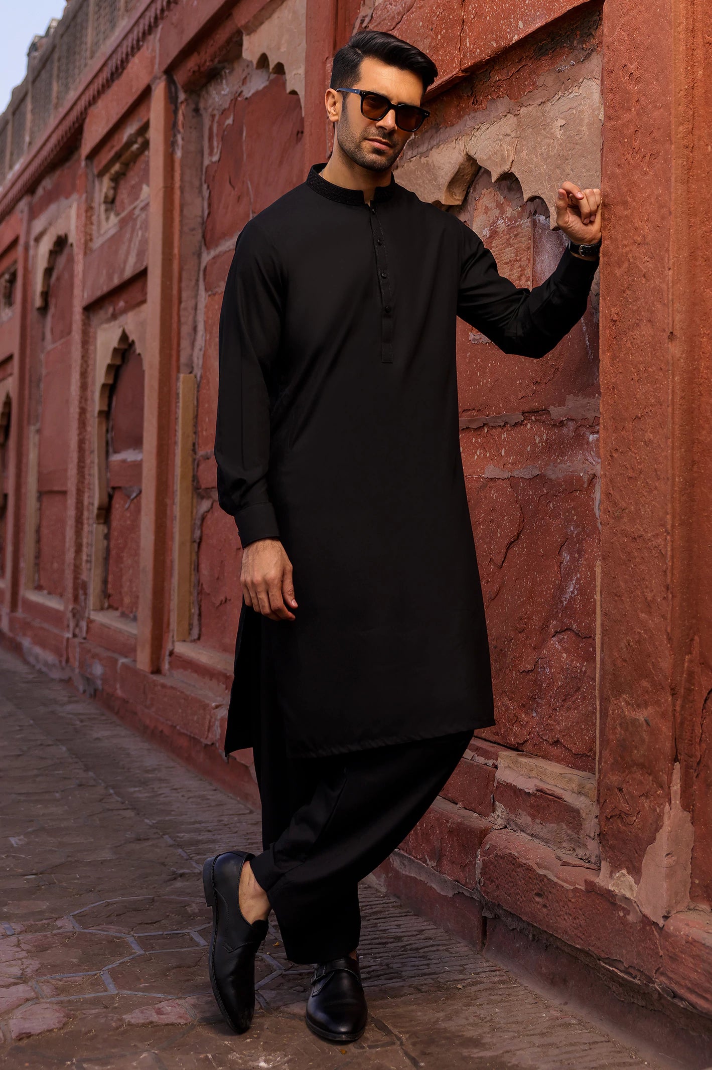 Black Wash & Wear Shalwar Kameez