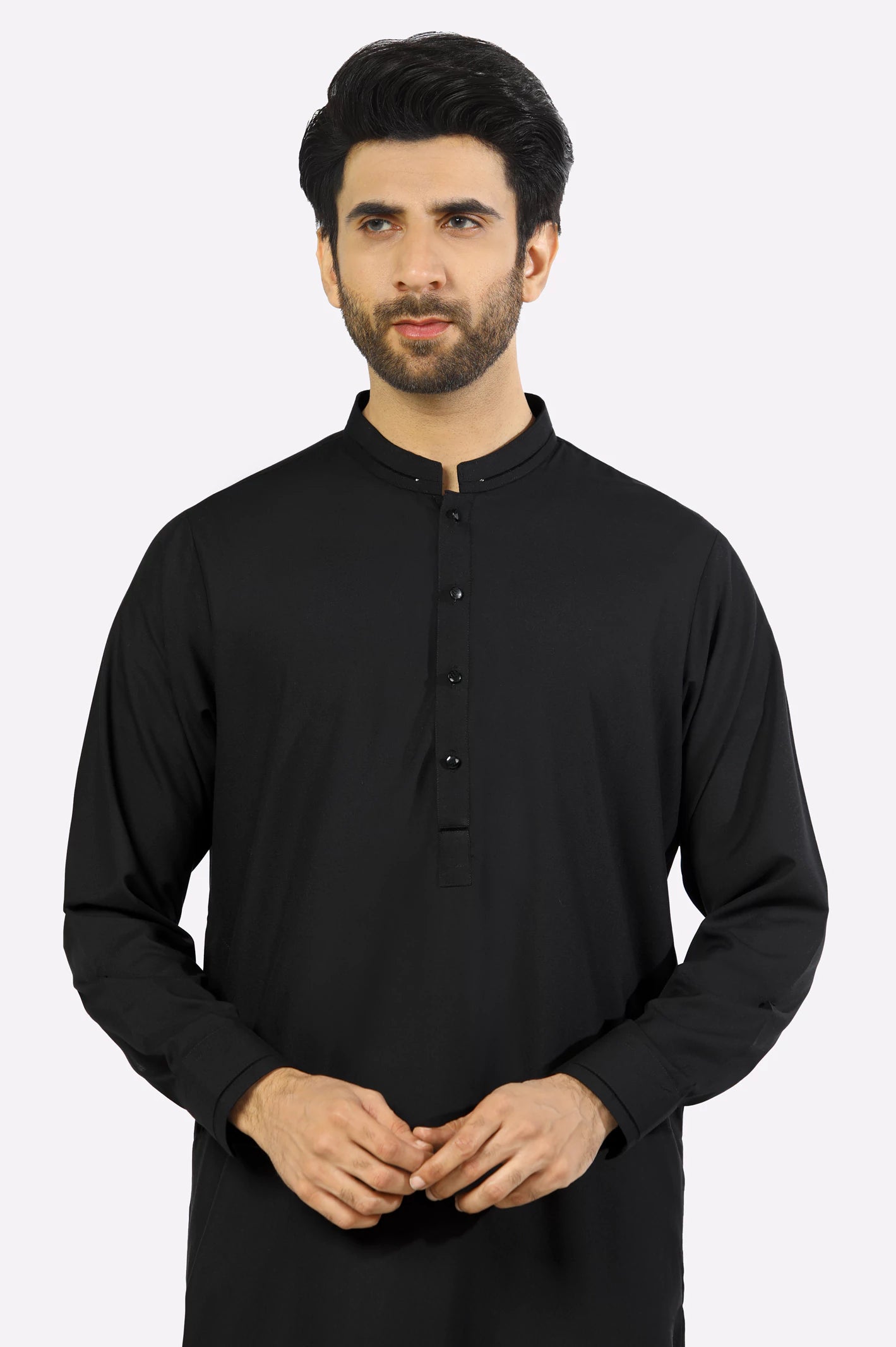 Black Wash & Wear Shalwar Kameez