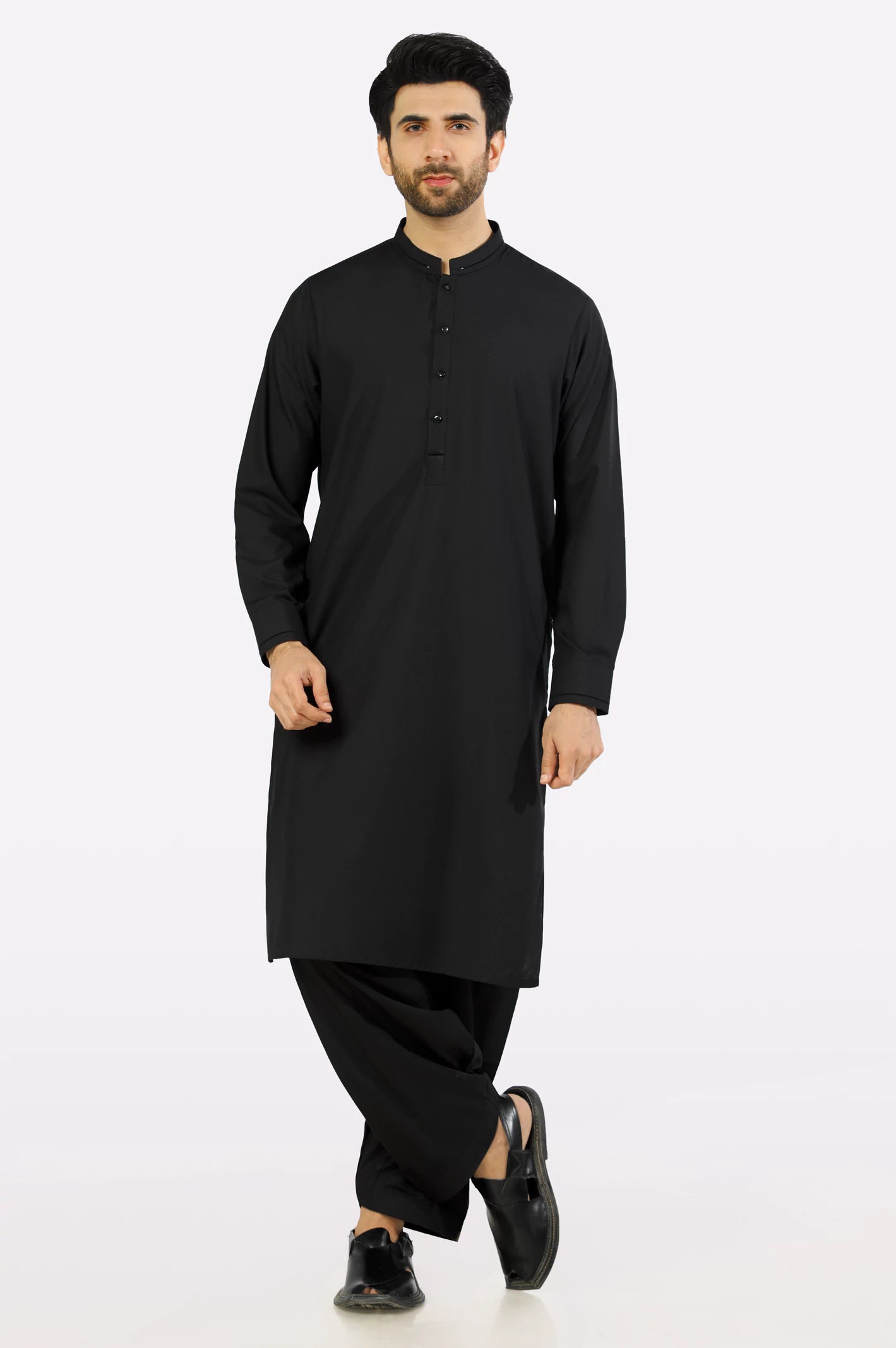 Black Wash & Wear Shalwar Kameez