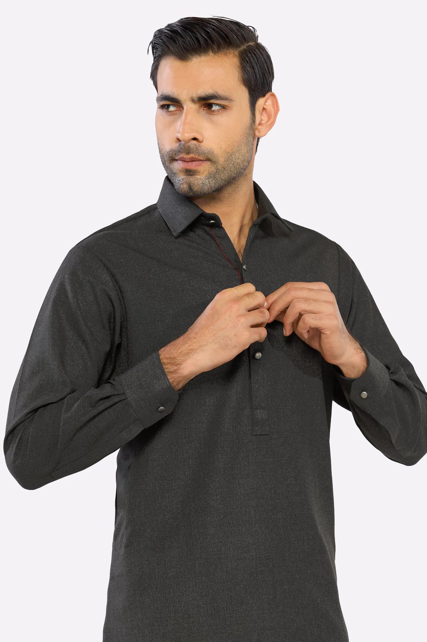 Dark Grey Shalwar Kameez