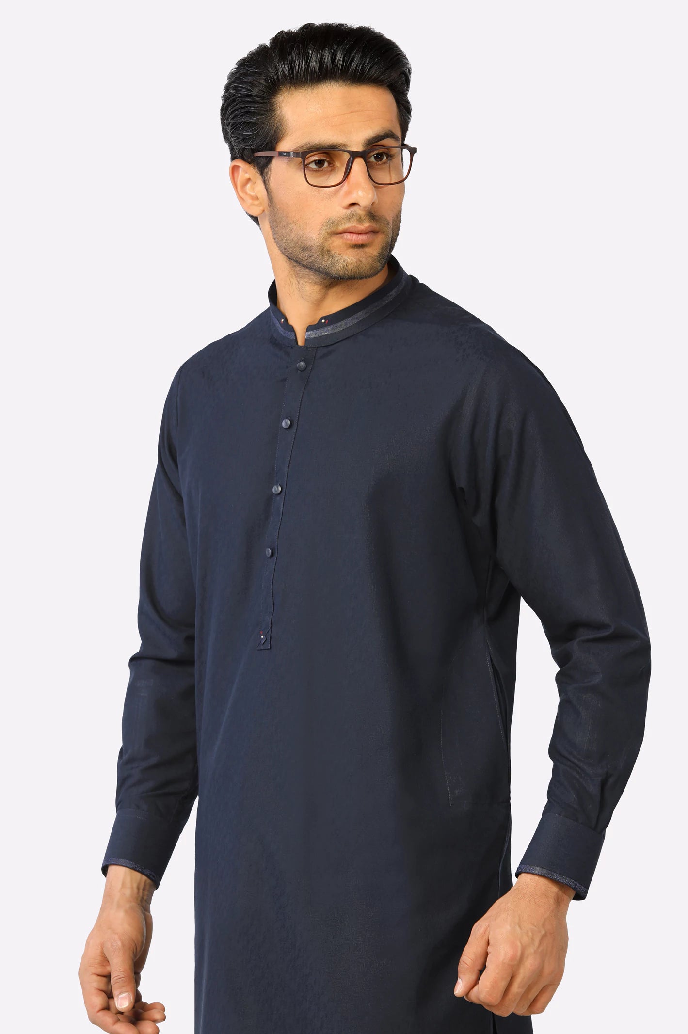 Navy Blue Wash & Wear Shalwar Kameez