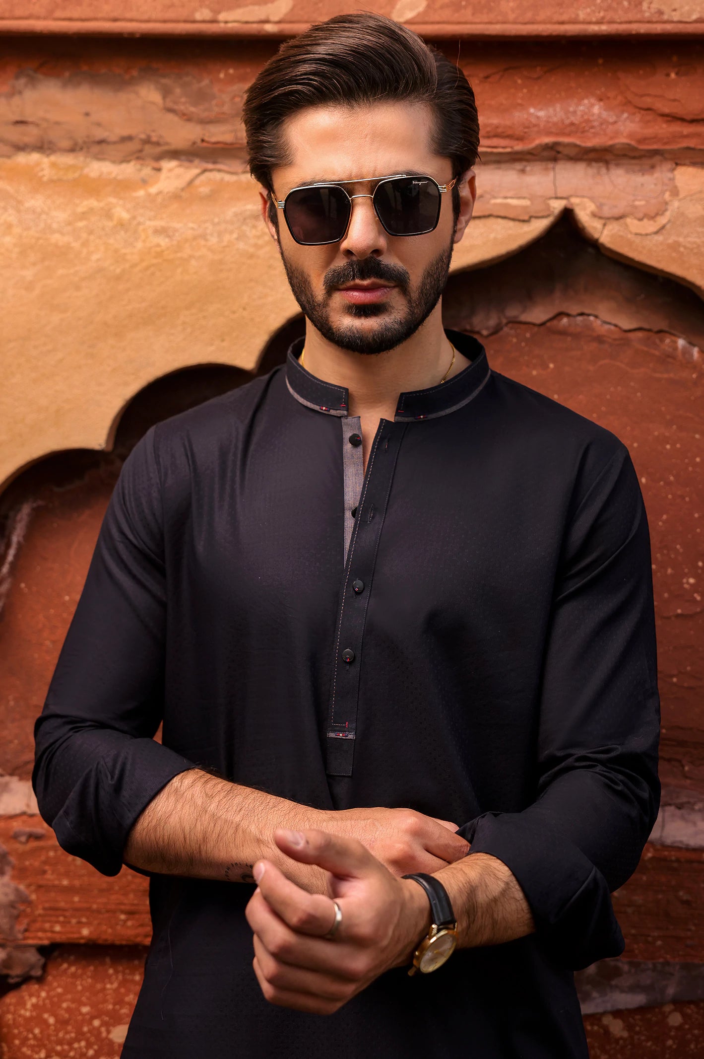 Black Wash & Wear Shalwar Kameez