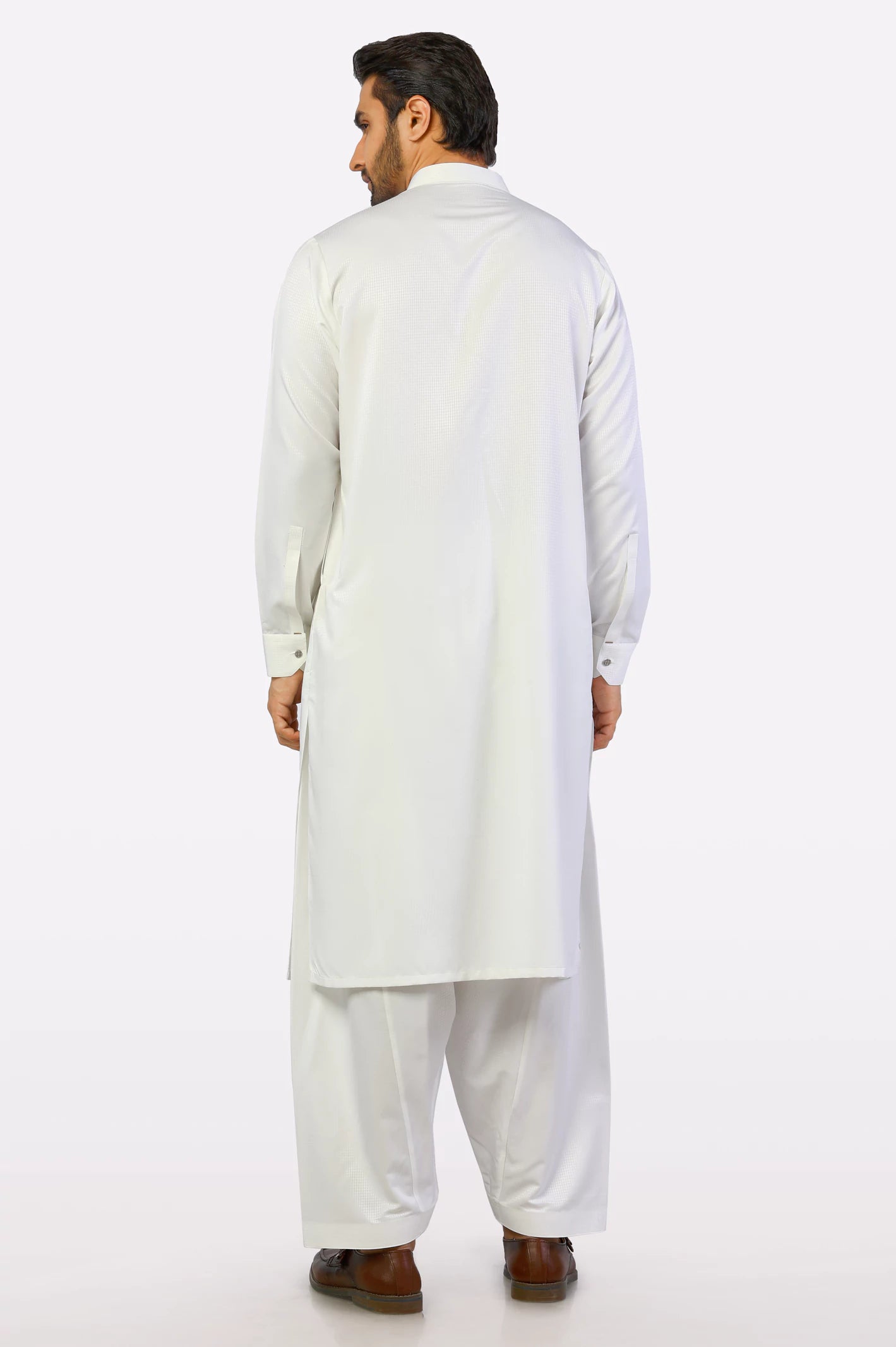 Off White Wash & Wear Shalwar Kameez