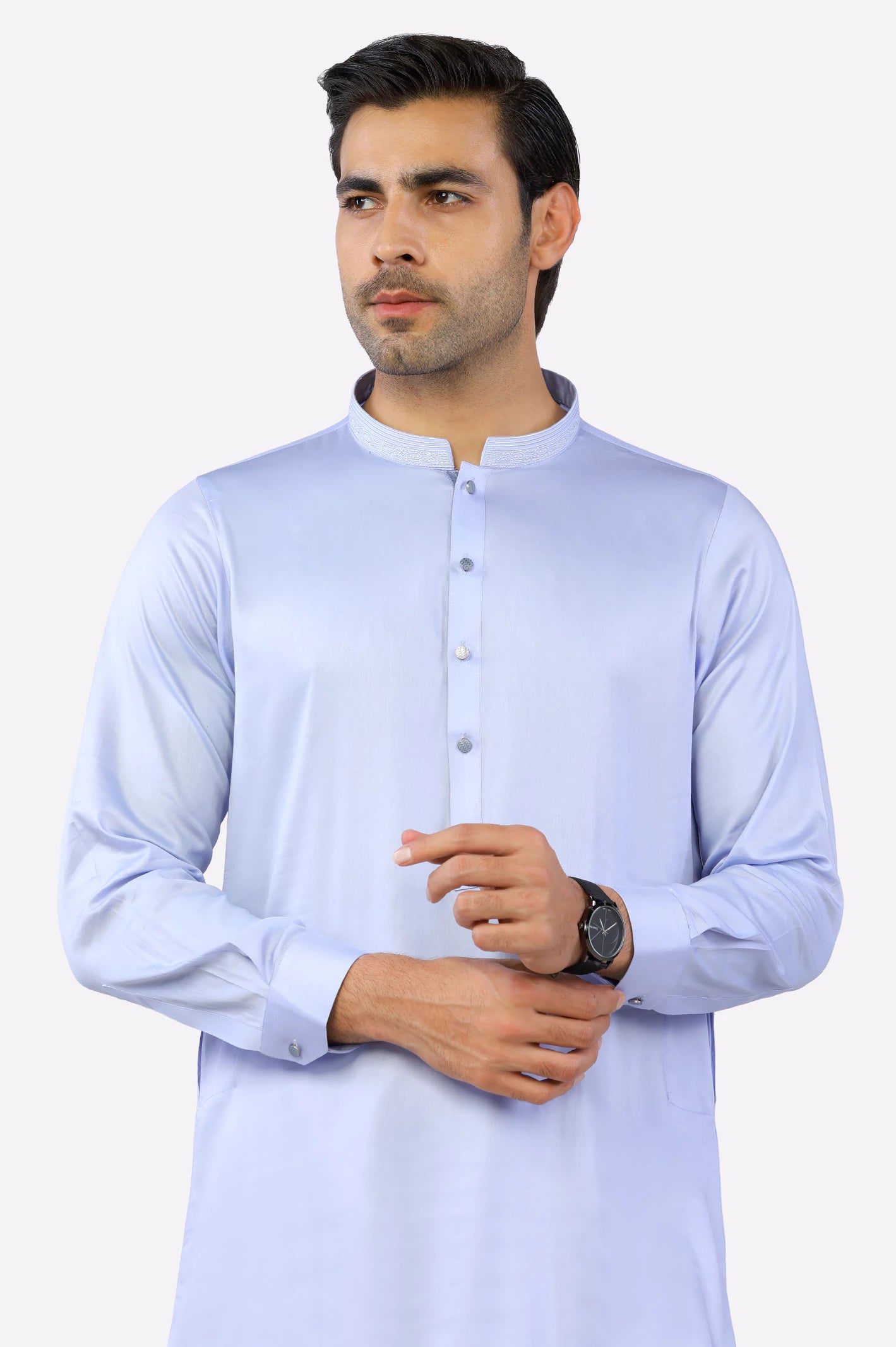 Light Blue Cotton Shalwar Kameez