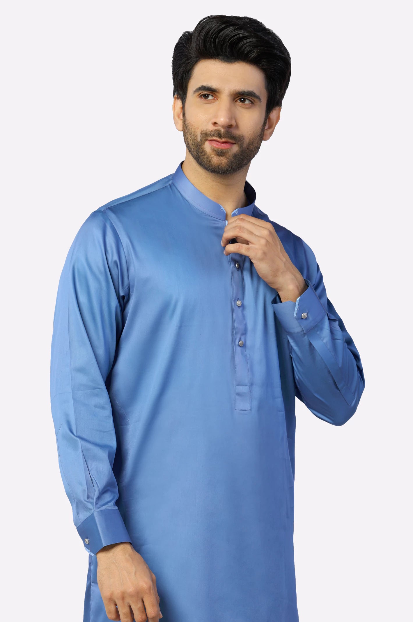 Blue Cotton Shalwar Kameez