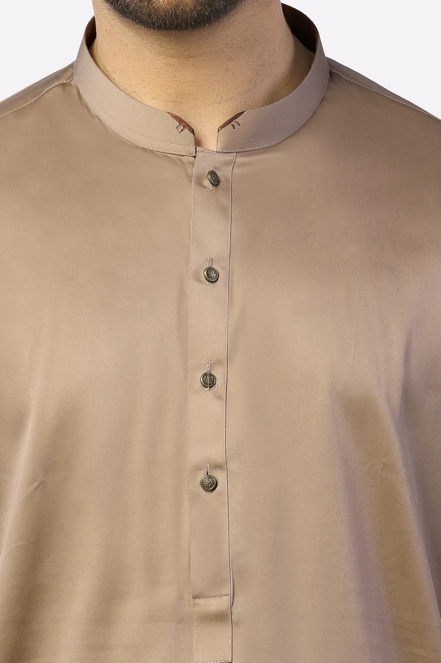 Light Brown Cotton Shalwar Kameez