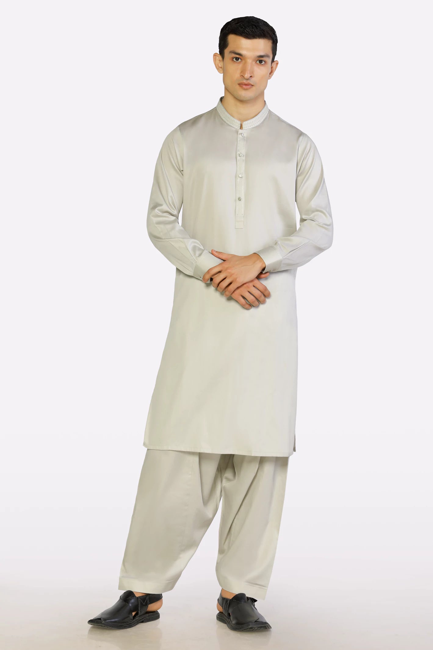 Light Beige Wash & Wear Shalwar Kameez