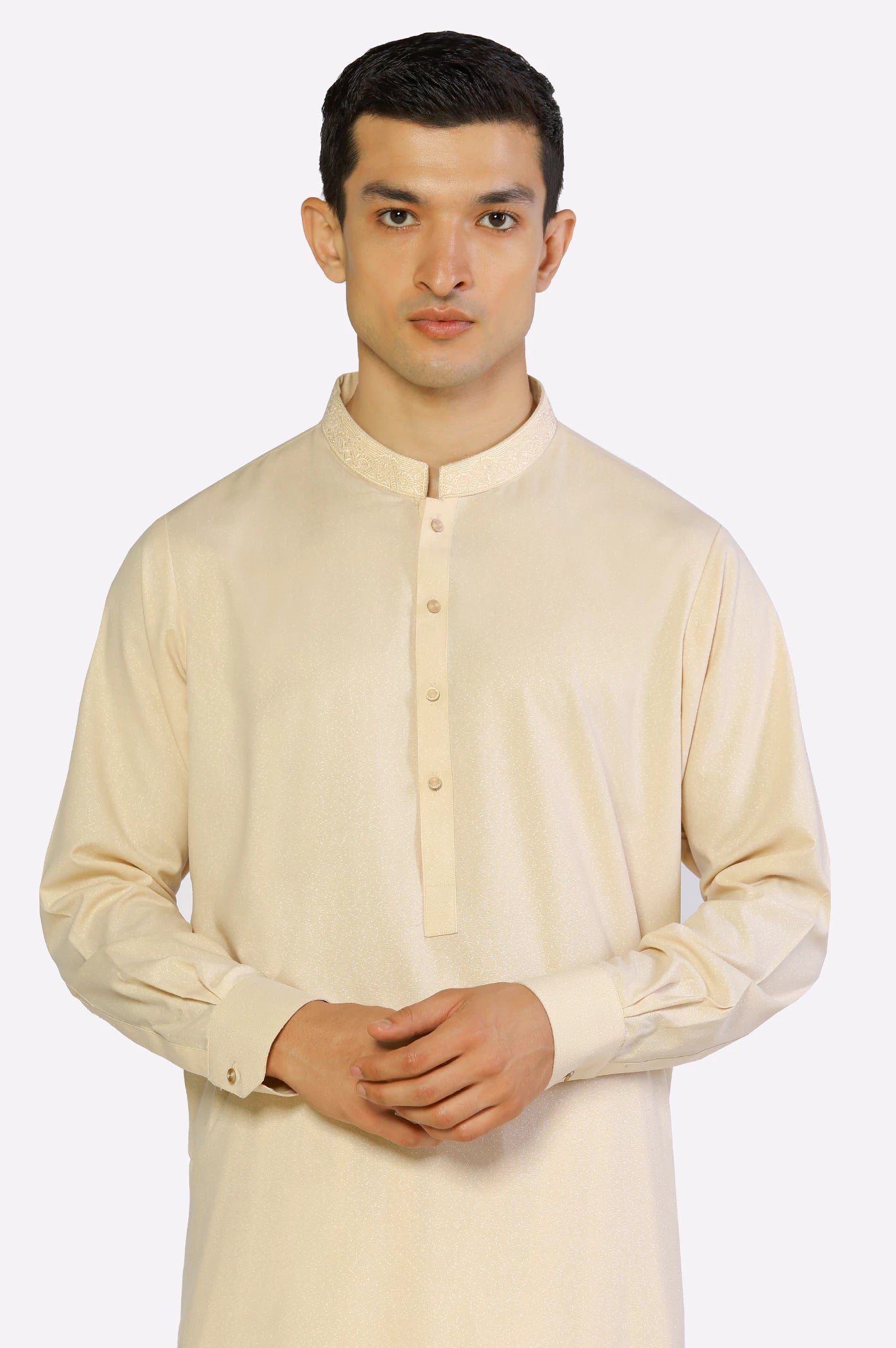 Fawn Wash & Wear Shalwar Kameez