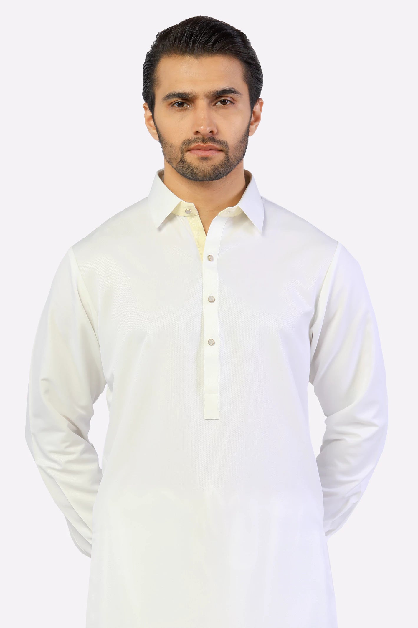 Off White Wash & Wear Shalwar Kameez