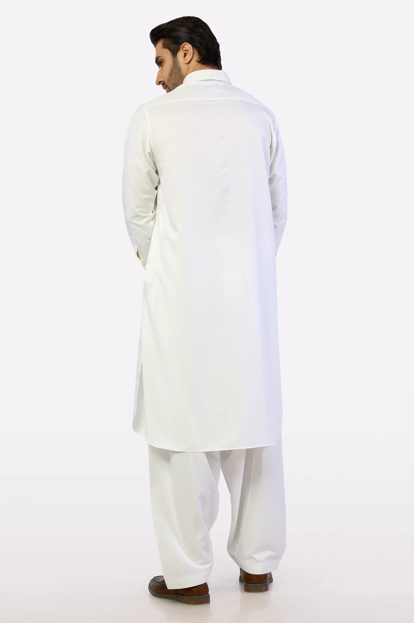 Off White Wash & Wear Shalwar Kameez