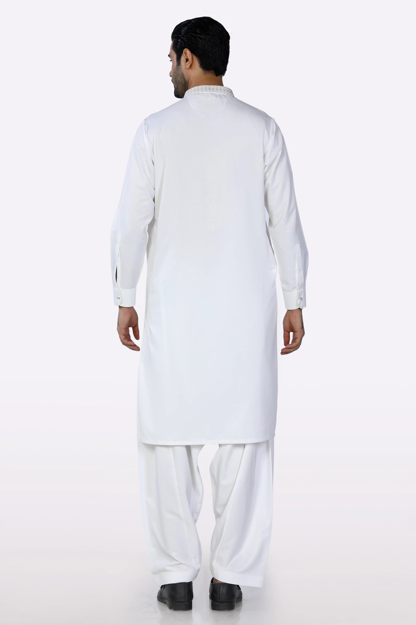 Off White Wash & Wear Shalwar Kameez