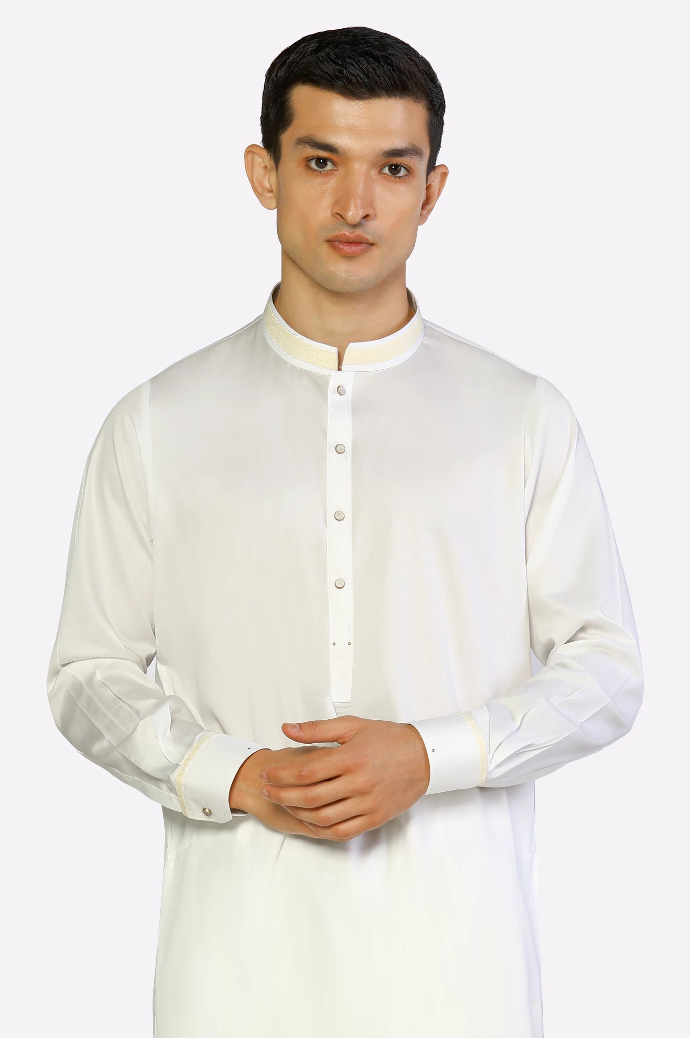 Off White Cotton Shalwar Kameez