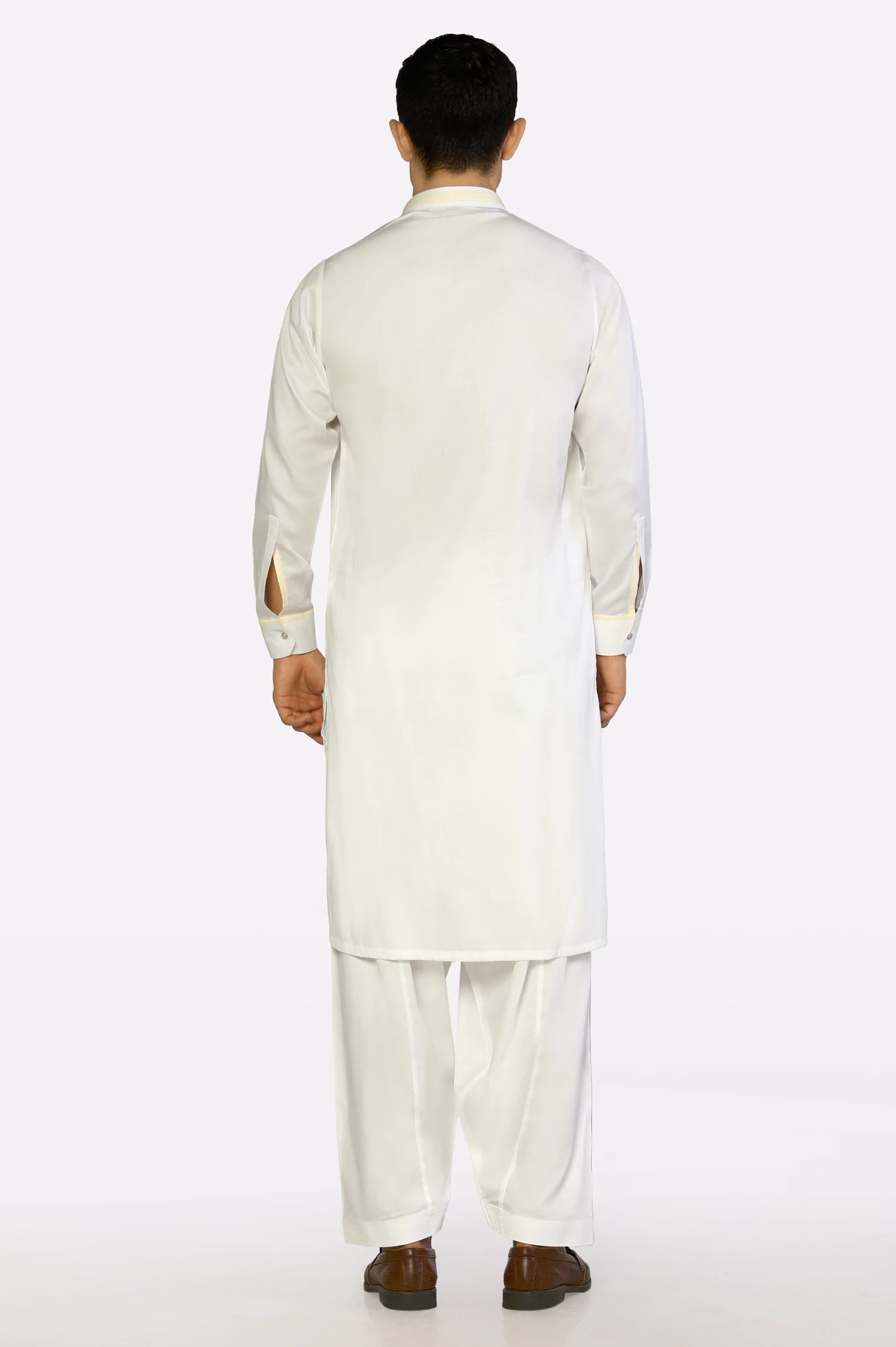 Off White Cotton Shalwar Kameez