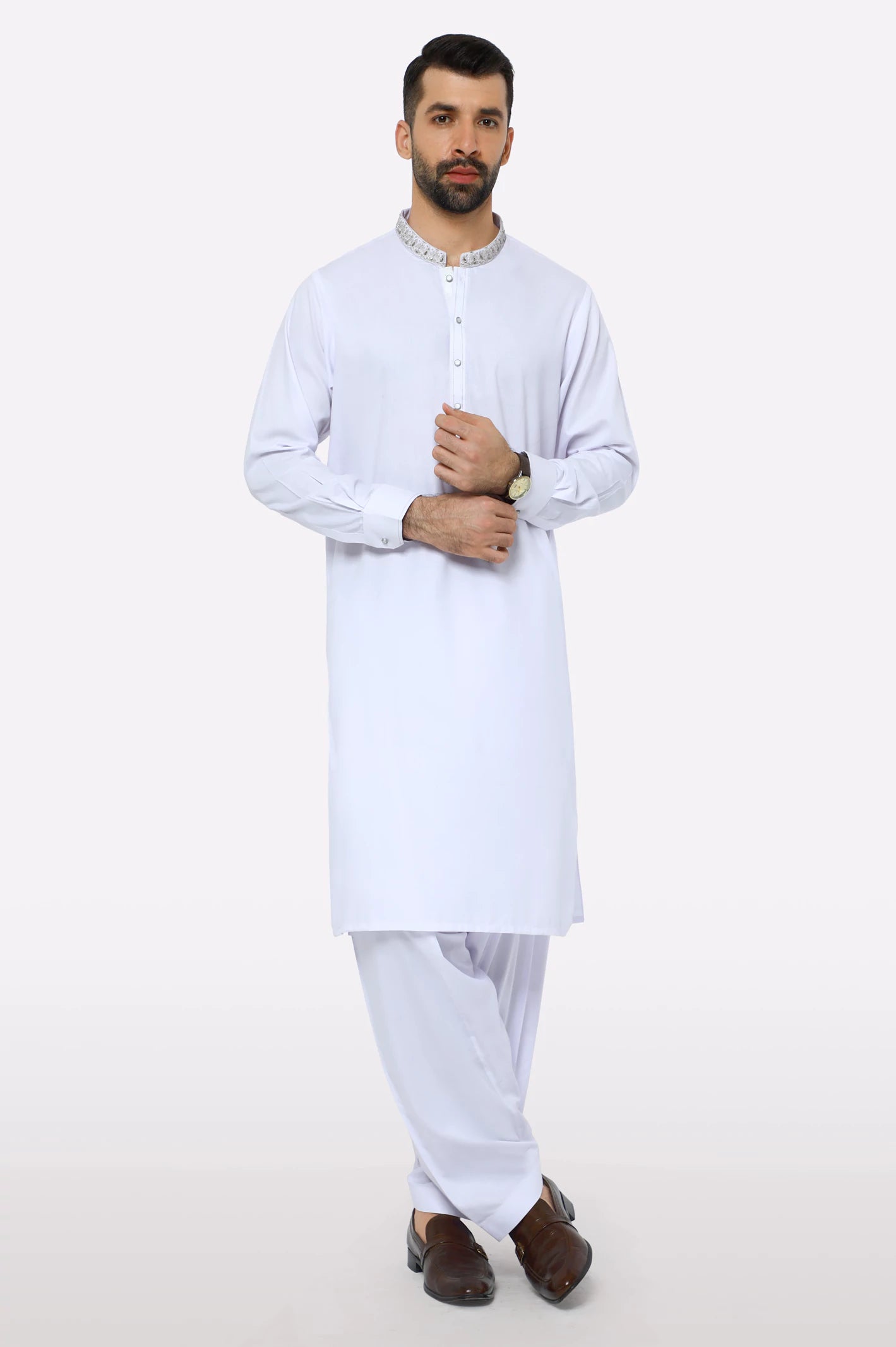 White Wash & Wear Shalwar Kameez