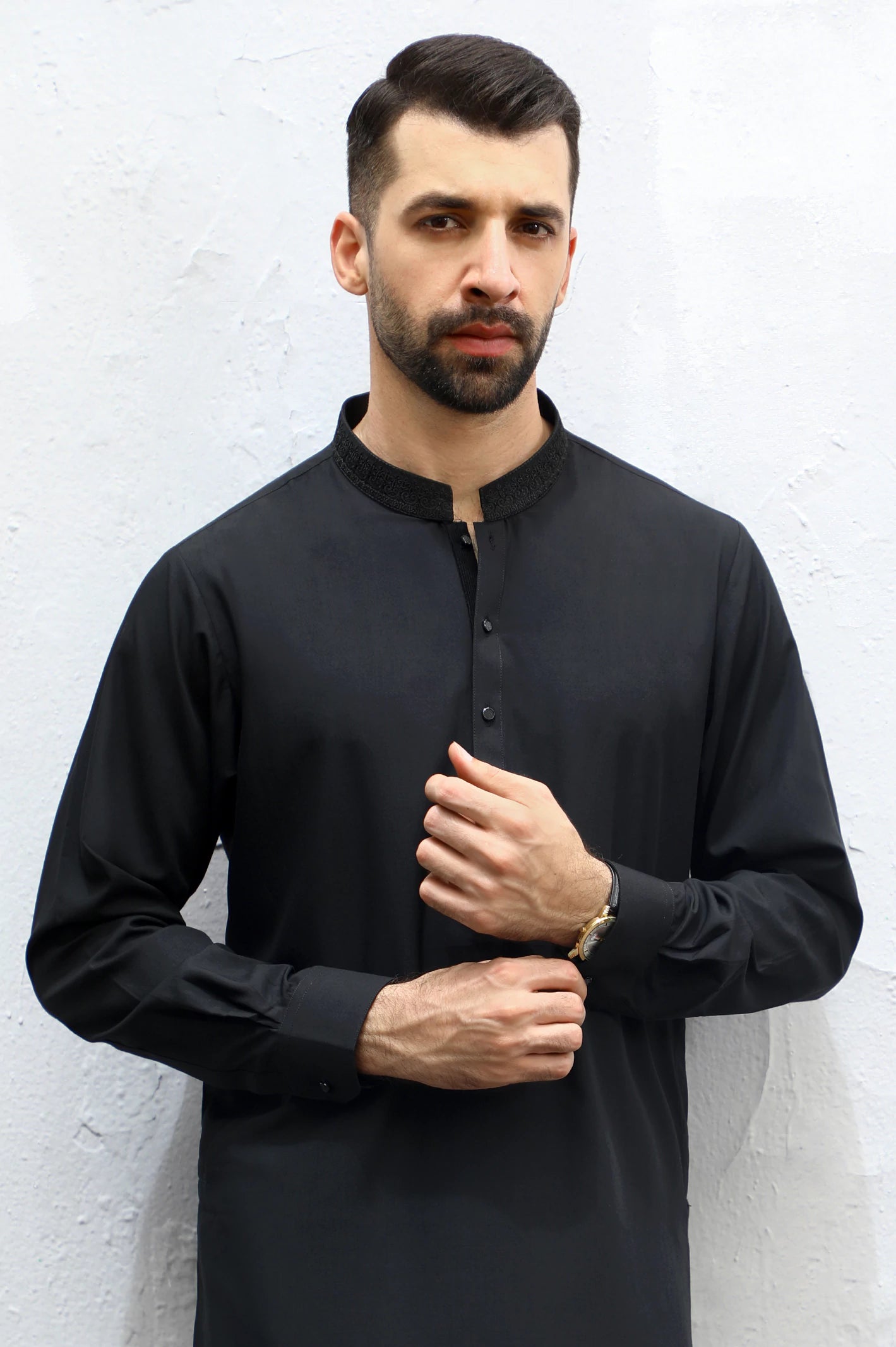 Black Wash & Wear Shalwar Kameez