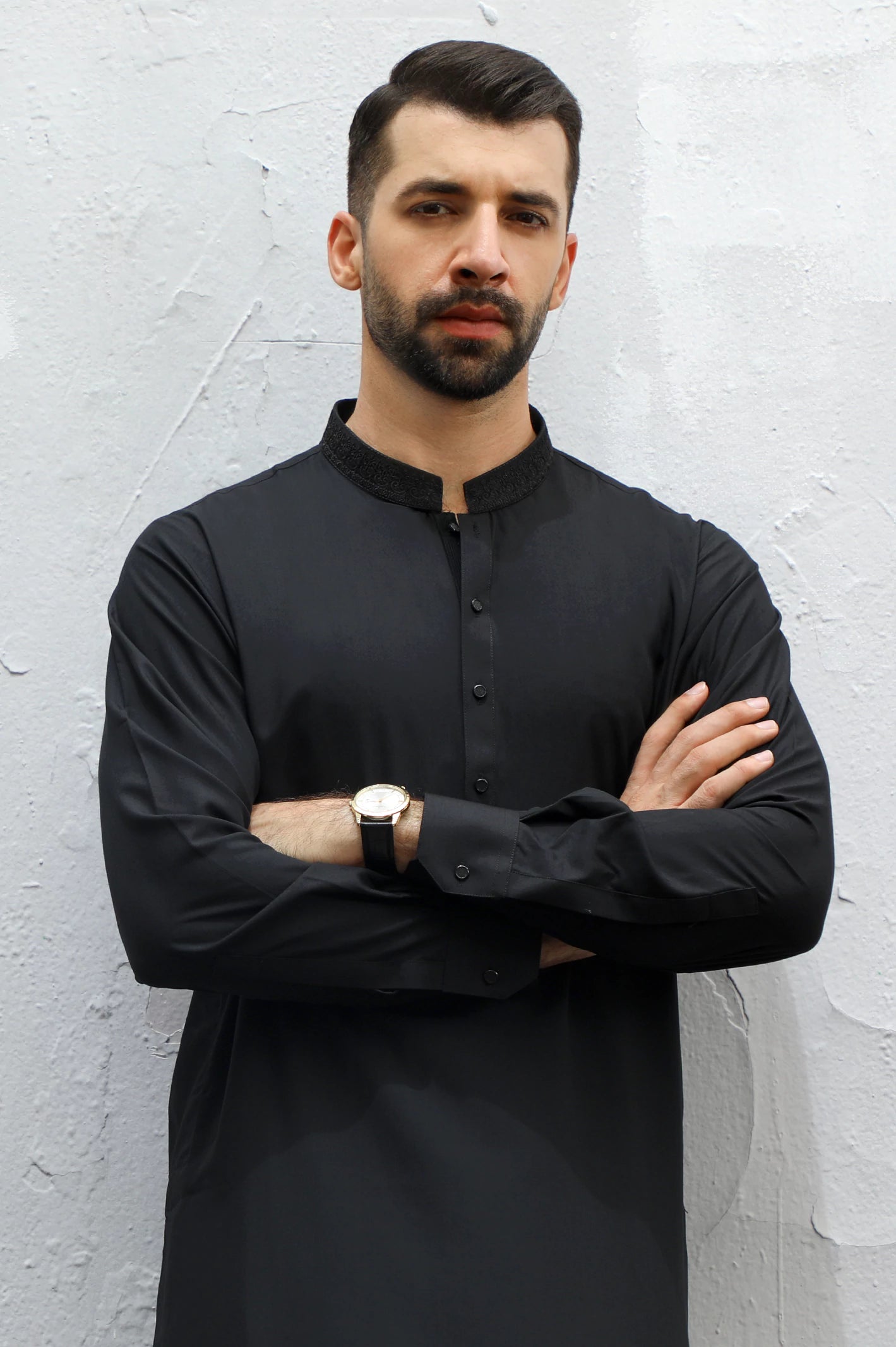 Black Wash & Wear Shalwar Kameez