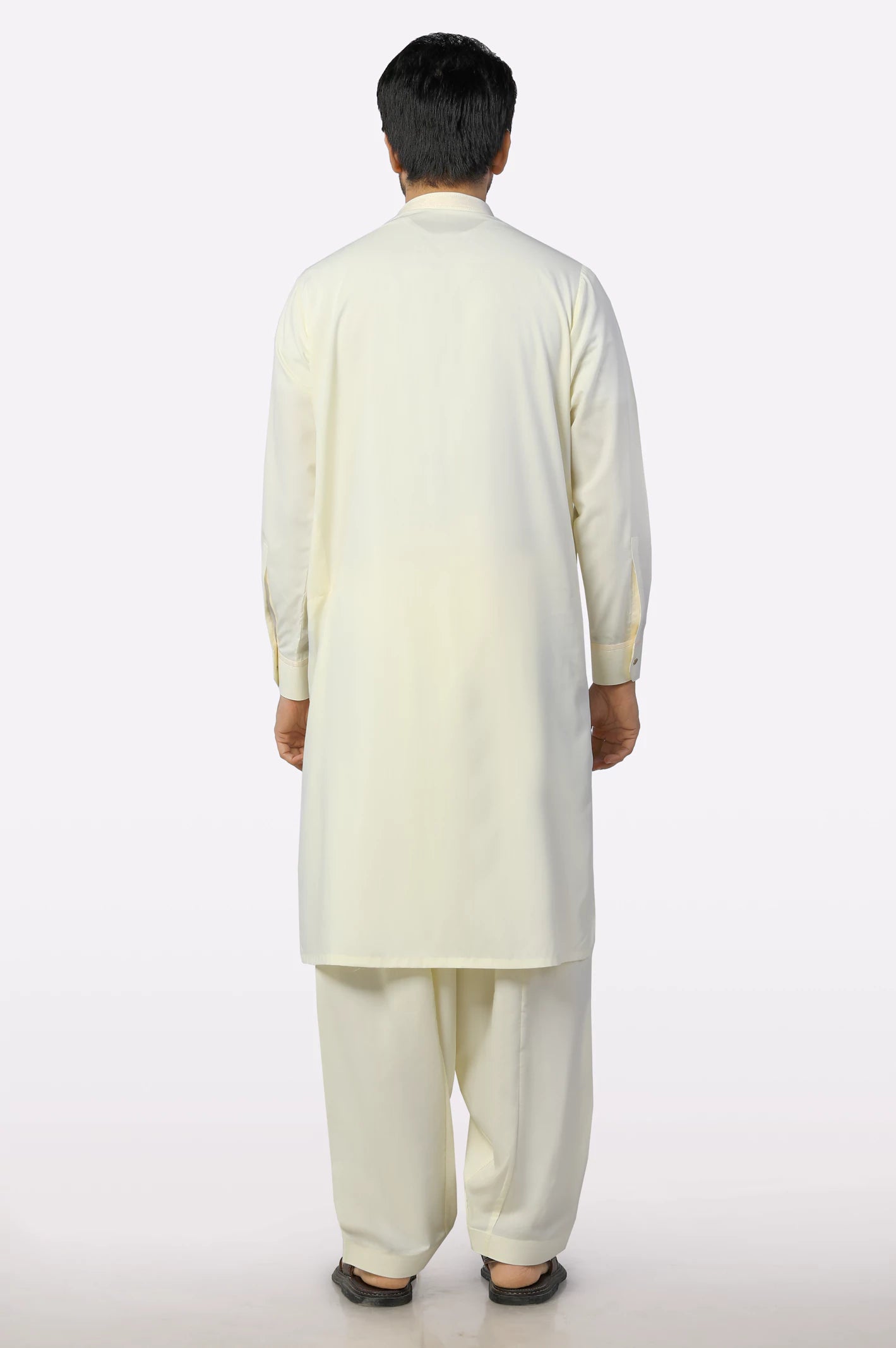 Cream Wash & Wear Shalwar Kameez