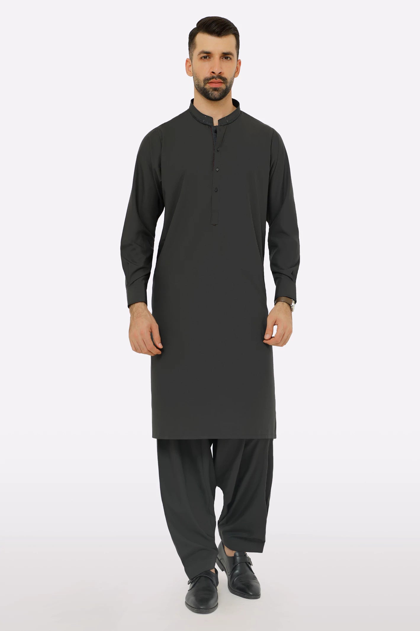 Dark Green Wash & Wear Shalwar Kameez