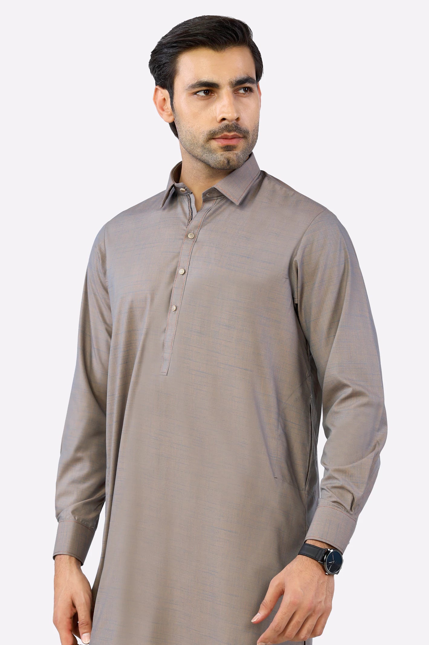 Brown Wash & Wear Shalwar Kameez